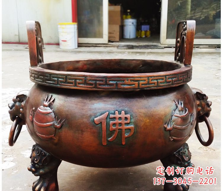 南通铜雕祠堂景观香炉