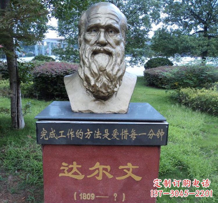 南通铜雕达尔文头像雕塑