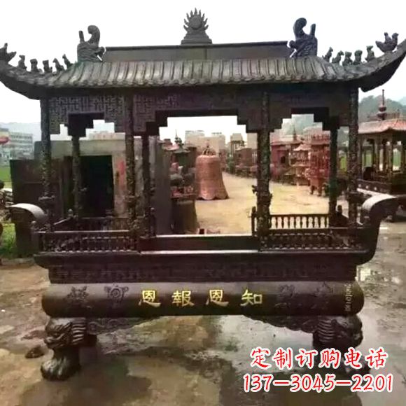 南通铜雕纯铜香炉