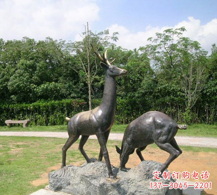南通铜雕动物梅花鹿