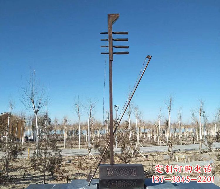 南通铜雕二胡景观雕塑
