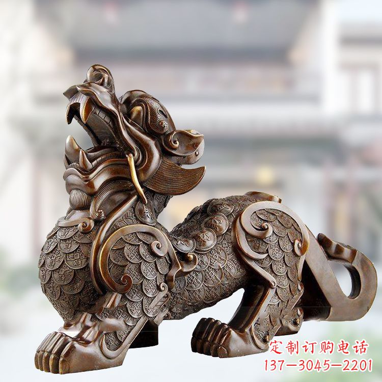 南通铜雕仿古辟邪貔貅