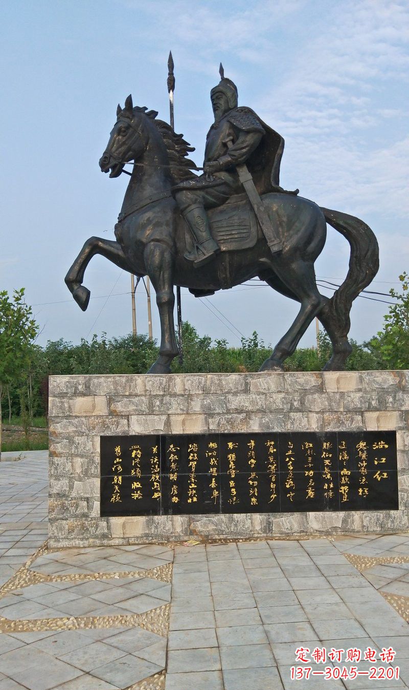 南通铜雕古代名人岳飞
