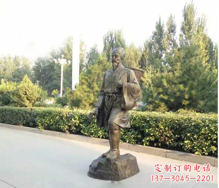 南通铜雕古代名医李时珍雕塑