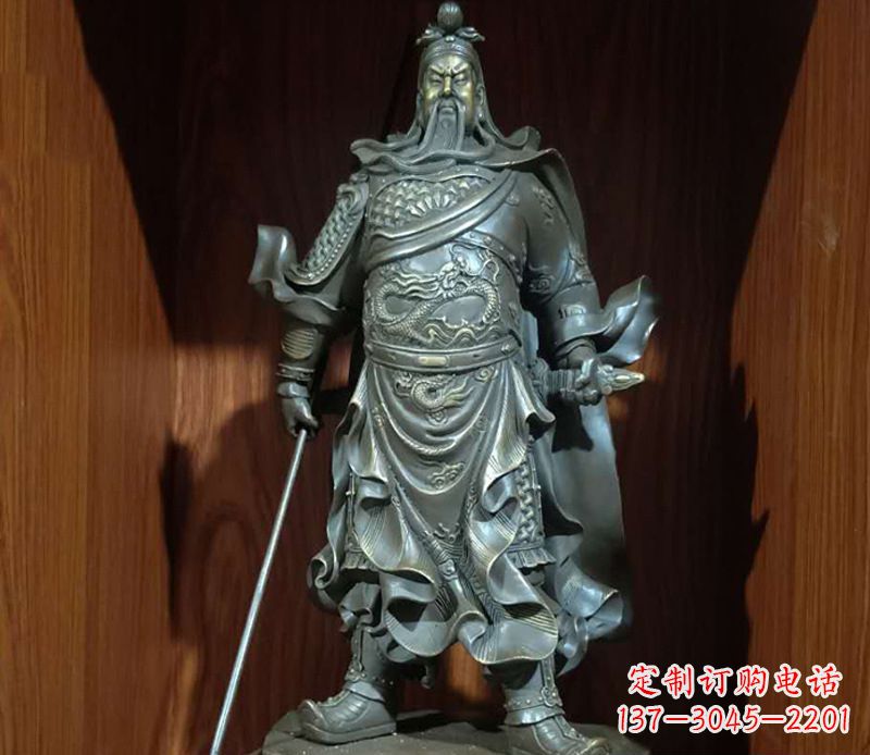 南通铜雕关公人物雕塑