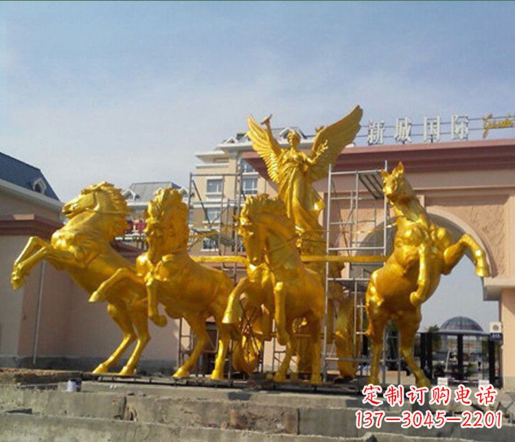 南通铜雕广场阿波罗战马雕塑