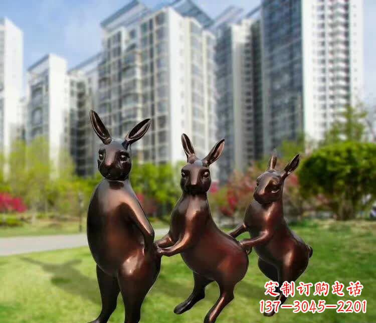 南通铜雕广场动物兔子