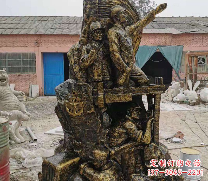 南通铜雕广场解放战士雕塑