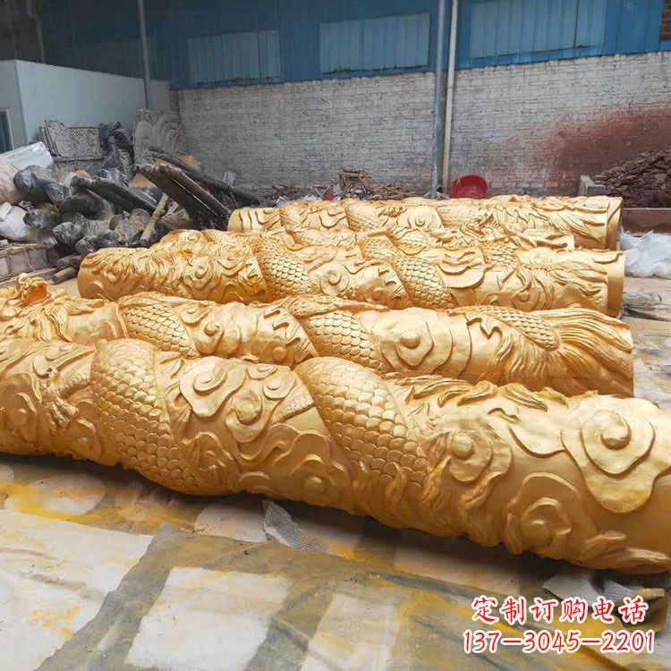 南通铜雕广场龙柱