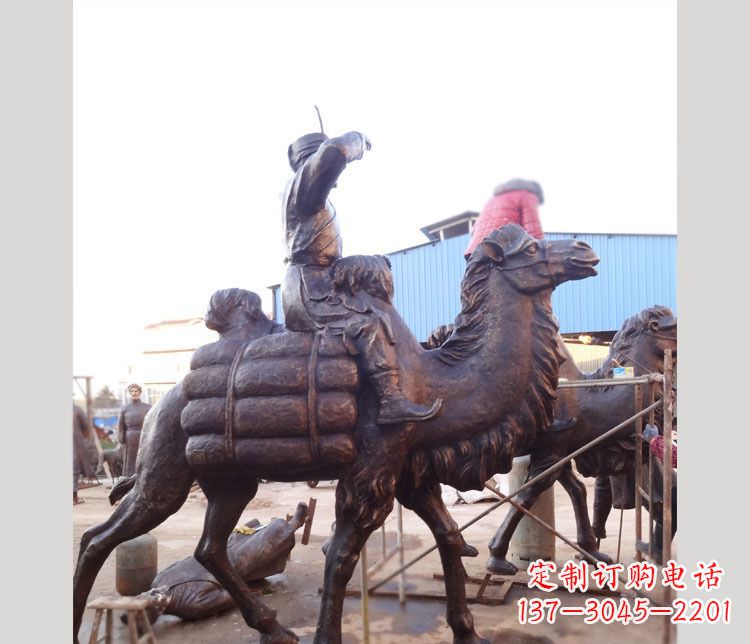 南通铜雕广场骑骆驼雕塑