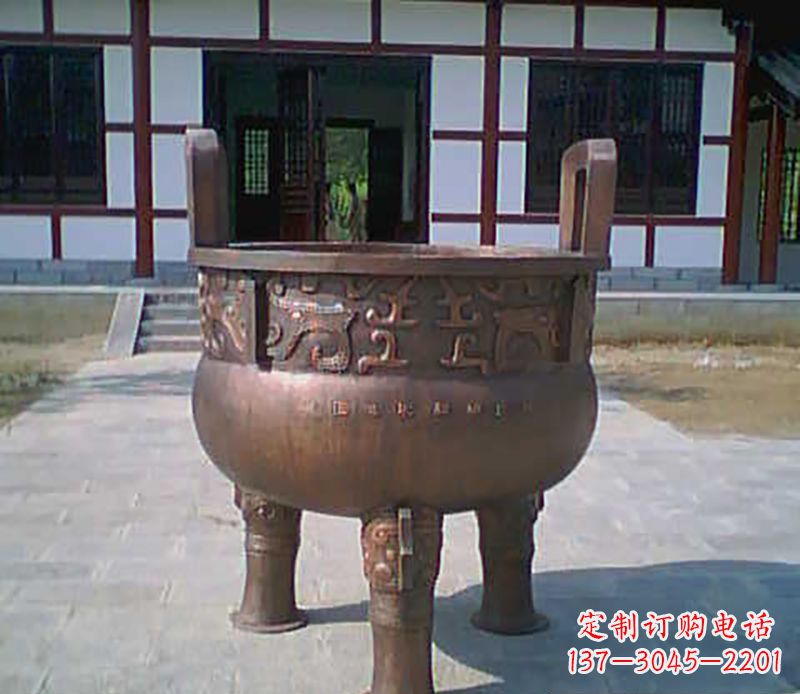 南通铜雕广场圆形香炉