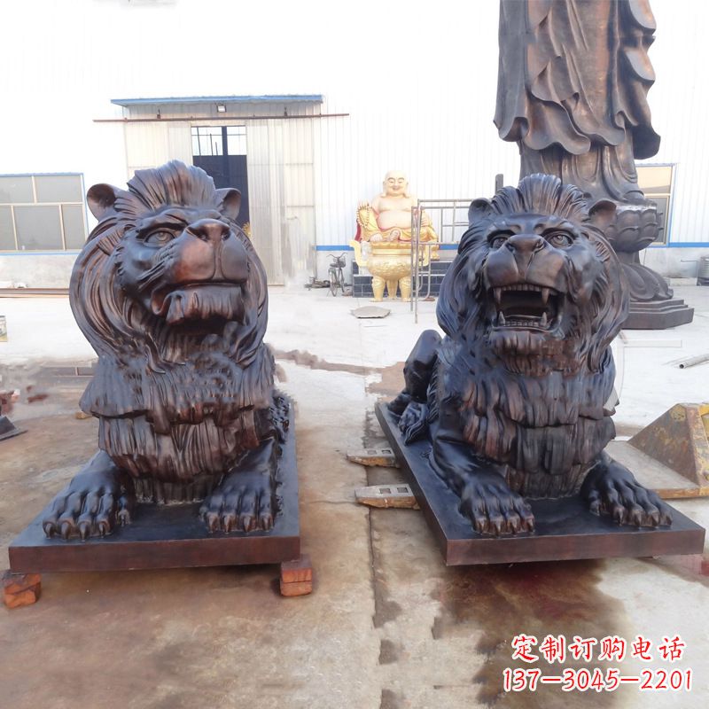 南通铜雕汇丰狮子雕塑