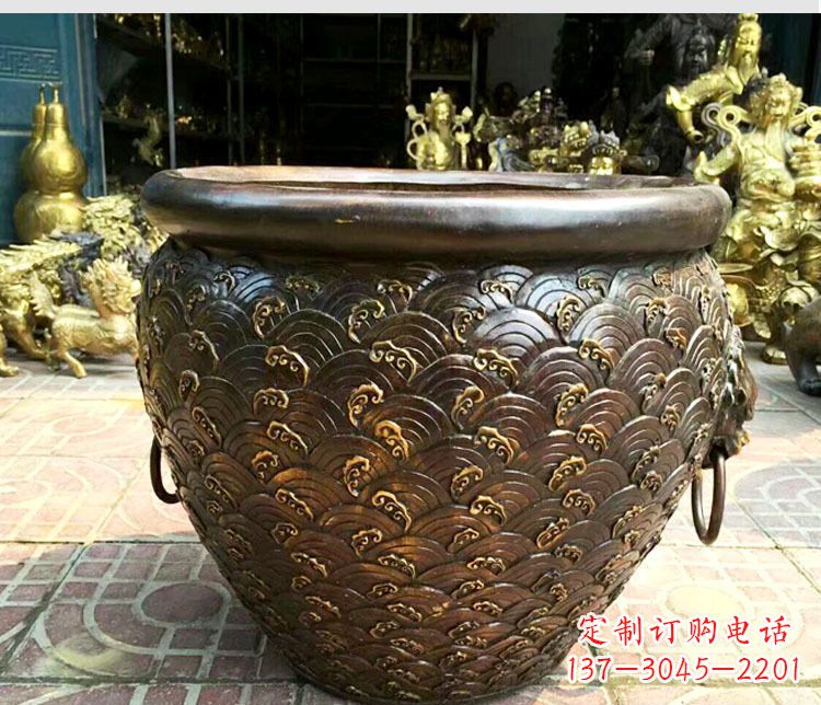 南通铜雕景观花盆