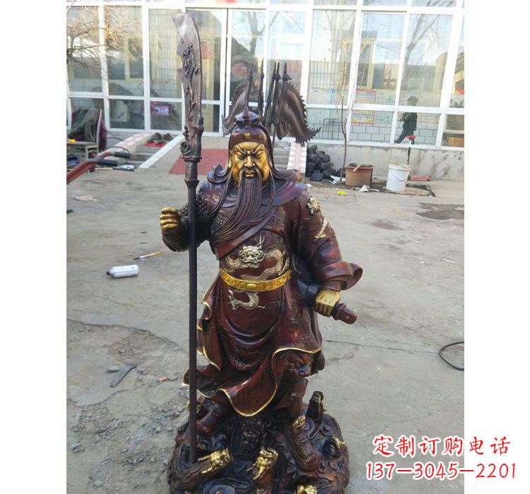 南通铜雕九龙关公