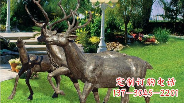 南通铜雕鹿公园动物雕塑