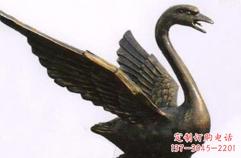 南通铜雕喷水天鹅公园动物雕塑