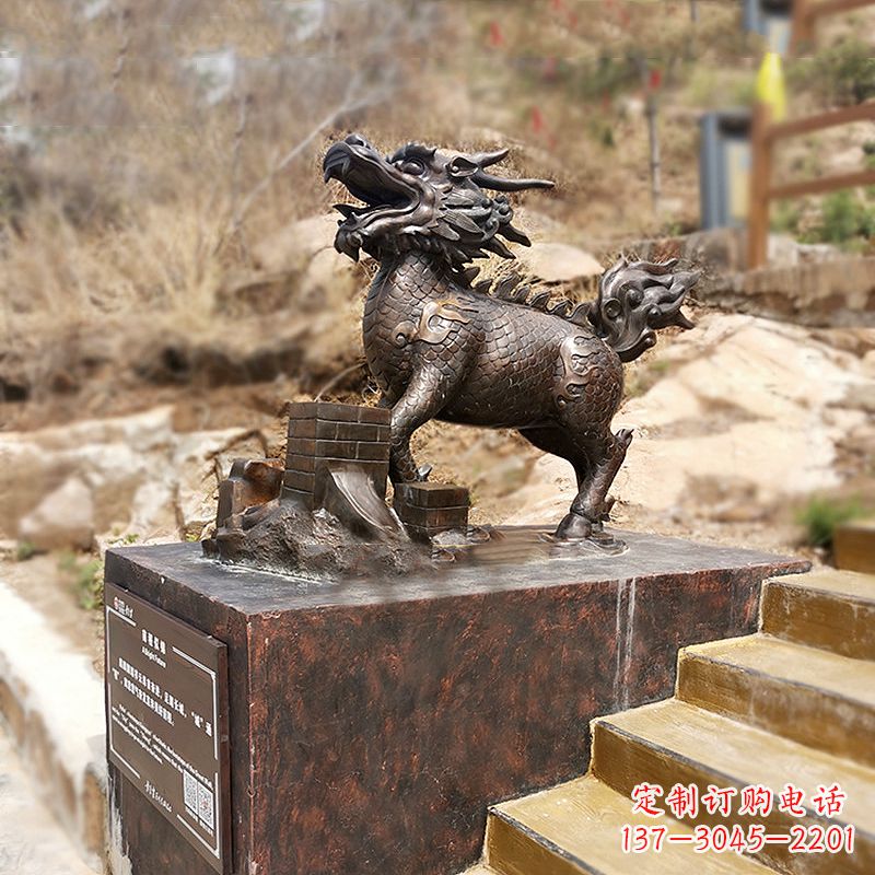 南通铜雕麒麟景观雕塑装饰品