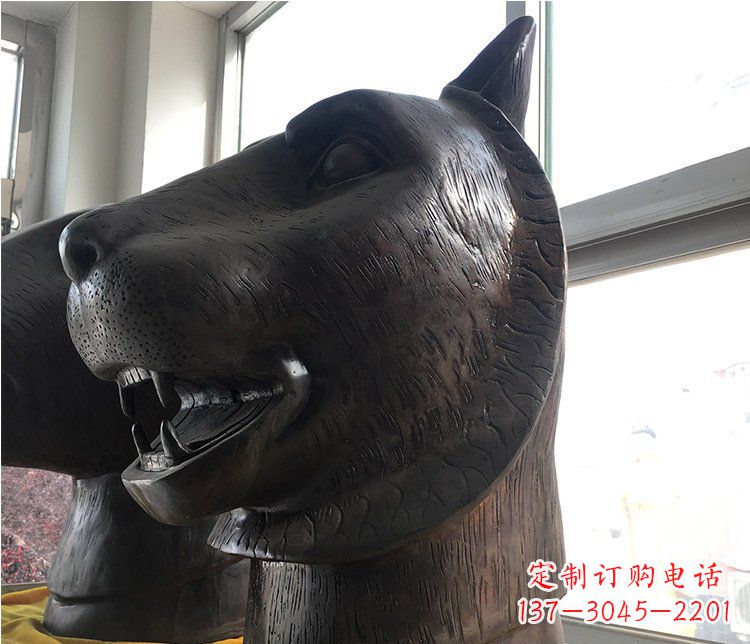 南通铜雕生肖动物头像雕塑摆件