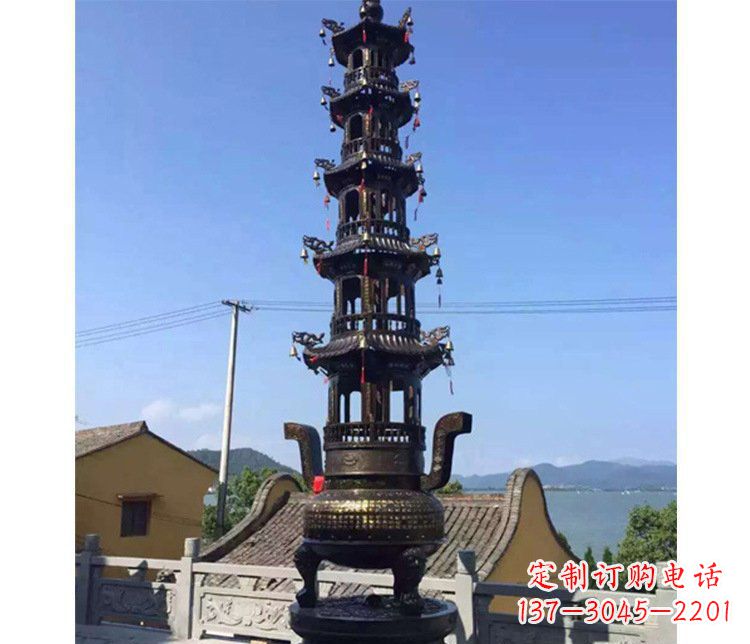 南通铜雕寺庙大型多层香炉