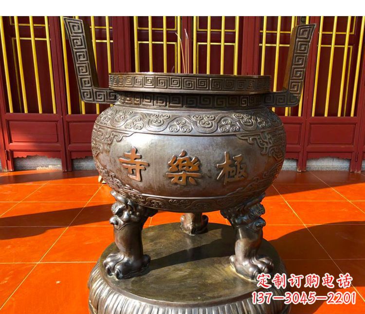 南通铜雕寺庙景观香炉