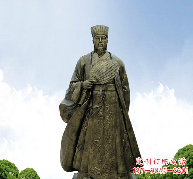 南通铜雕伟人诸葛亮古代历史人物