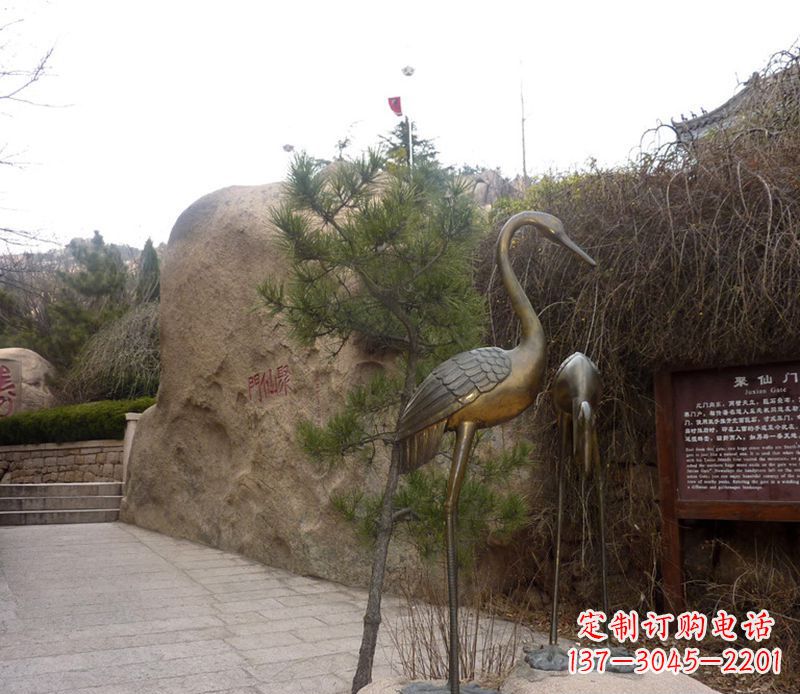 南通铜雕仙鹤