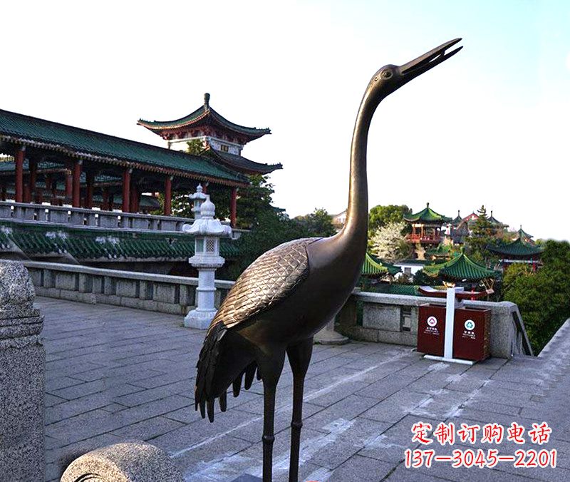 南通铜雕仙鹤雕塑