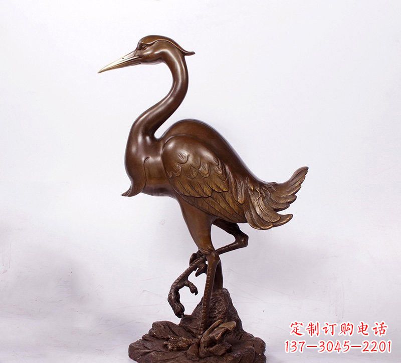 南通铜雕仙鹤动物雕塑