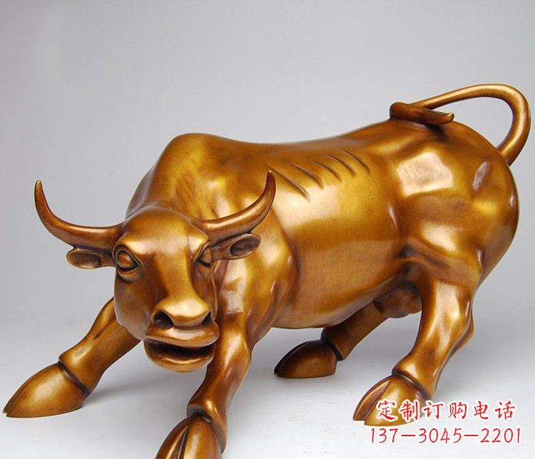 南通铜雕小区动物牛摆件 (2)