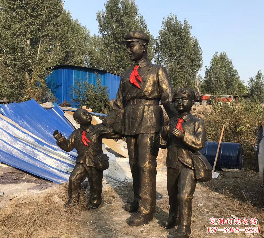 南通铜雕校园雷锋雕塑