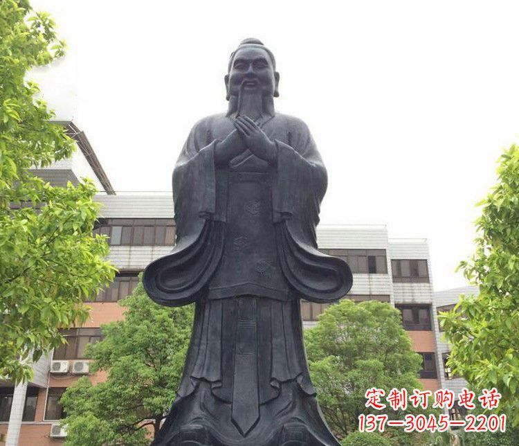 南通铜雕学校孔子圣人雕塑摆件