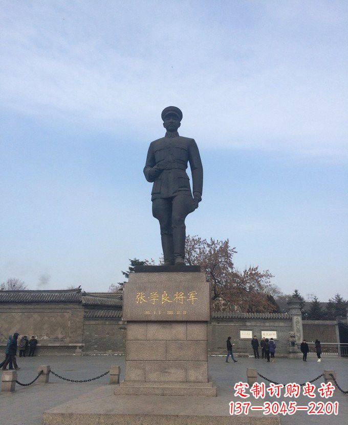 南通铜雕张学良近代名人雕塑