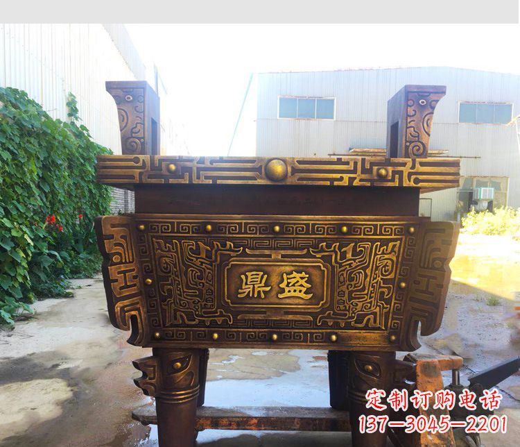 南通铜雕招财鼎盛香炉