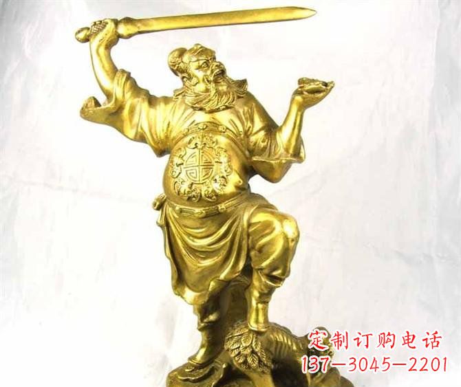 南通铜雕赵公明古代人物雕塑