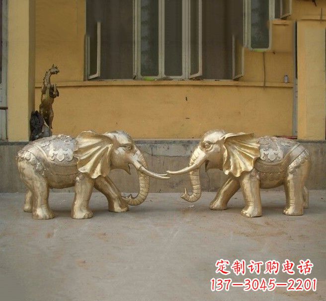 南通铜雕招财小象