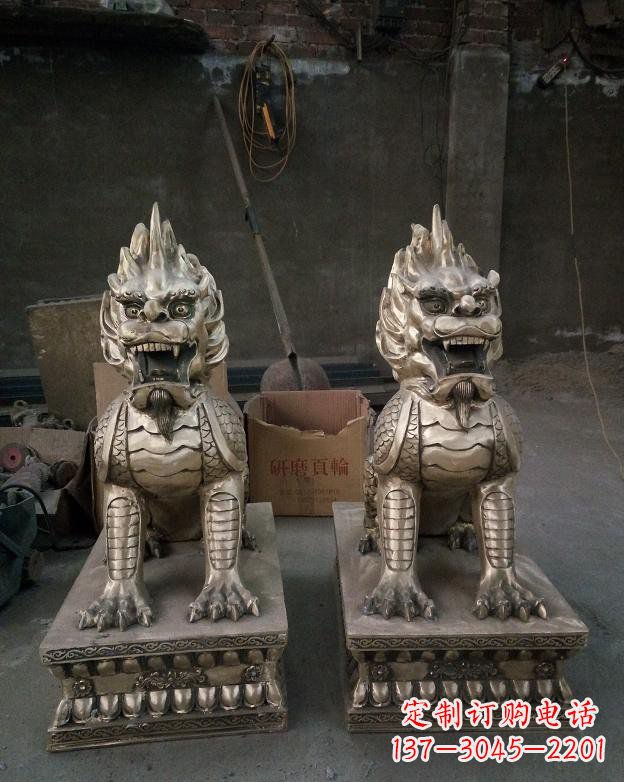 南通铜雕镇宅麒麟