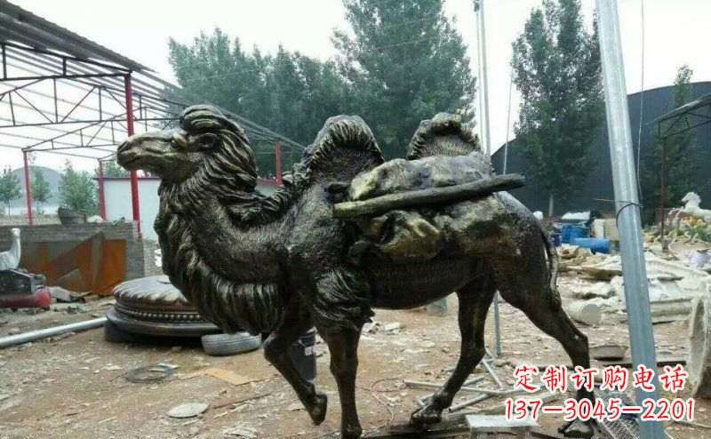 南通驮着东西的骆驼铜雕