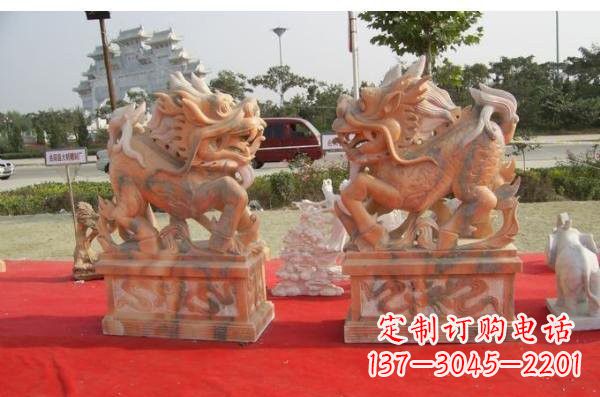 南通晚霞红葫芦麒麟雕塑