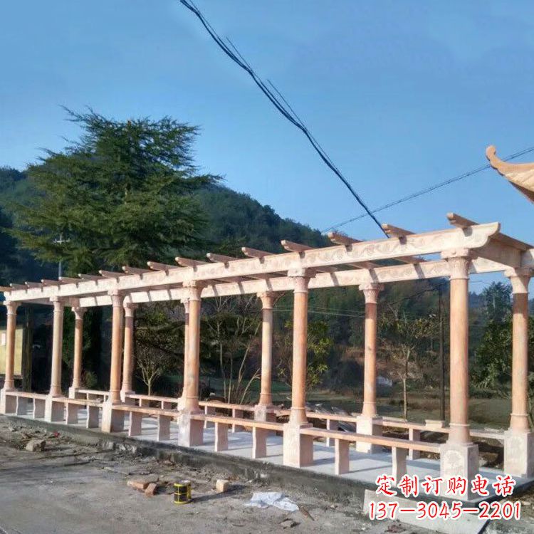 南通晚霞红花架长廊