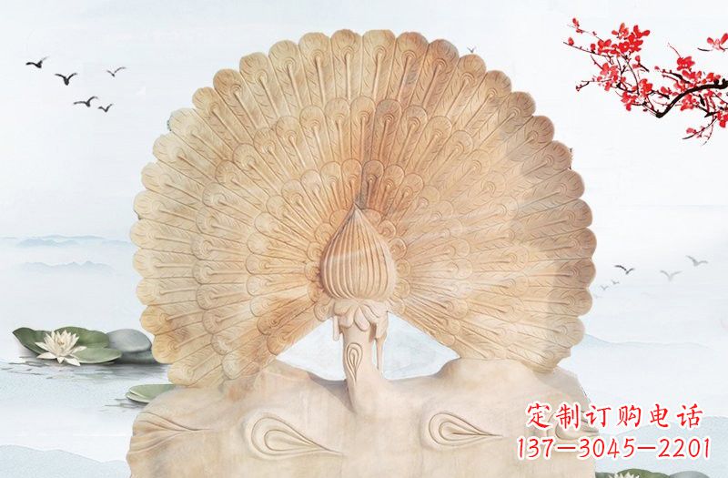 南通晚霞红孔雀雕塑