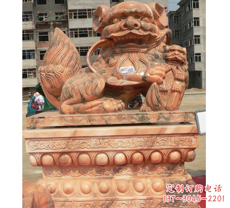 南通晚霞红南方石狮子