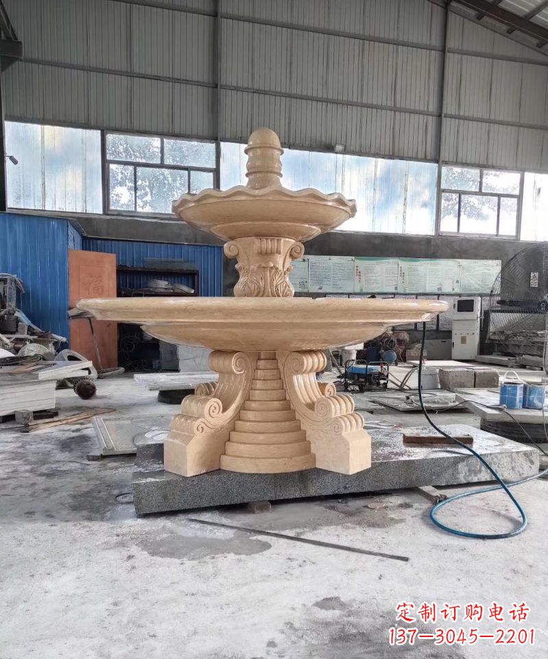 南通晚霞红喷泉石雕广场景观雕塑