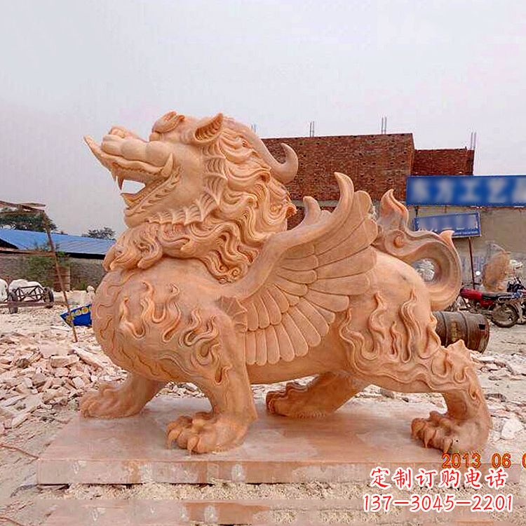 南通晚霞红貔貅雕塑