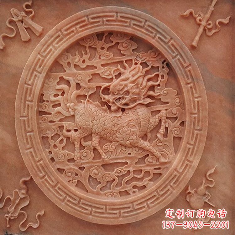 南通晚霞红麒麟建筑装饰壁画