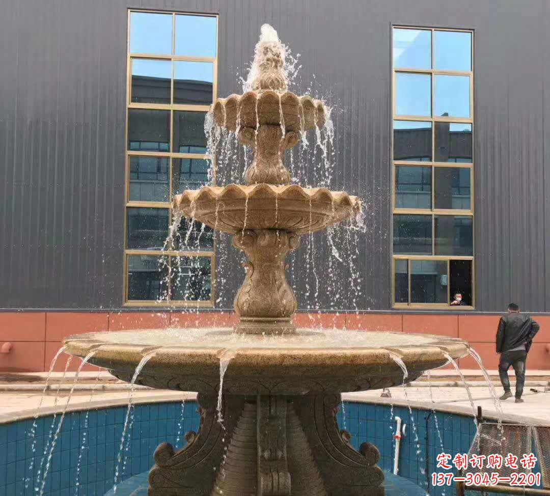 南通晚霞红三层音乐喷泉