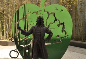 南通牛顿公园铜雕，艺术品升华人物形象