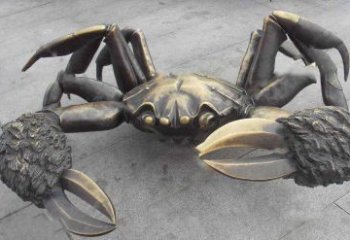 南通中领雕塑以传统工艺出品的螃蟹铜雕，是杰出…