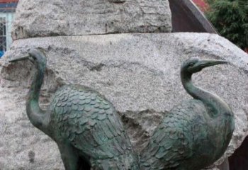 南通青铜仙鹤公园动物雕塑--令人叹为观止的完美艺术品