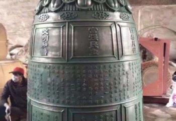 南通古典铜钟雕塑，装点家园
