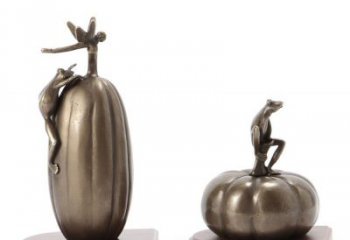 南通艺术青蛙铜雕：真实逼真可爱